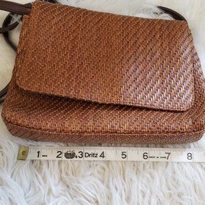 Fossil Brown Weave Vintage Purse